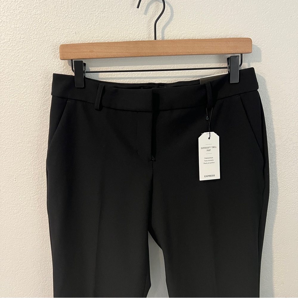 Express Supersoft Twill Stretch Black Low Rise Bootcut Pants NWT Size 6 Short - Picture 3 of 15